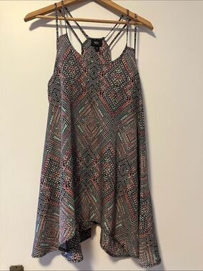 Mossimo Supply Co. Black Multi Geometric Strappy Oversized Cami